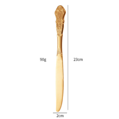 Gold-Plated Stainless Steel Cutlery Set