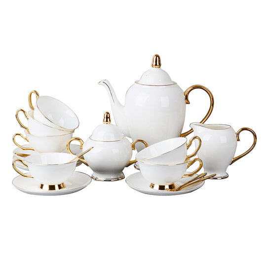 Bone China Gold-Painted Tea Set