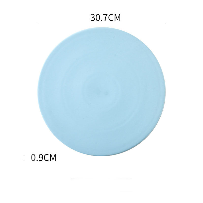 Home Simple Matte Round Sushi Plate