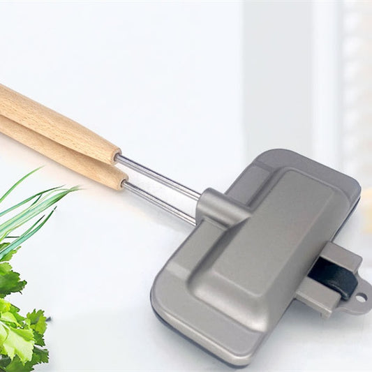 Double side frying pan waffle bread toaster