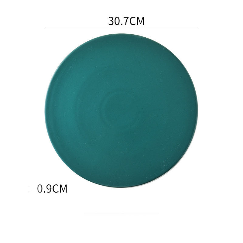 Home Simple Matte Round Sushi Plate